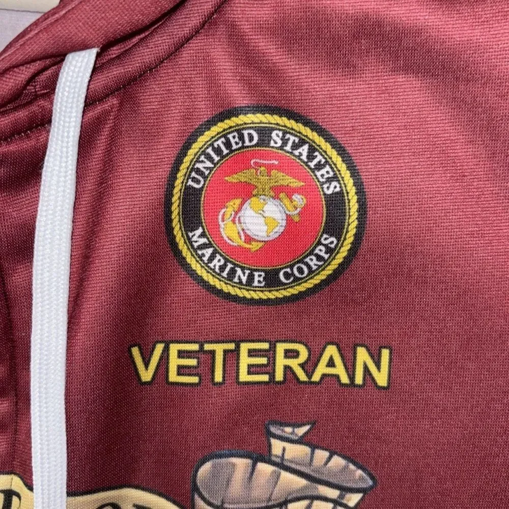GEARVET US Marine Veteran Hoodie NWOT zip up 2 pockets men’s size S. - Picture 2 of 9